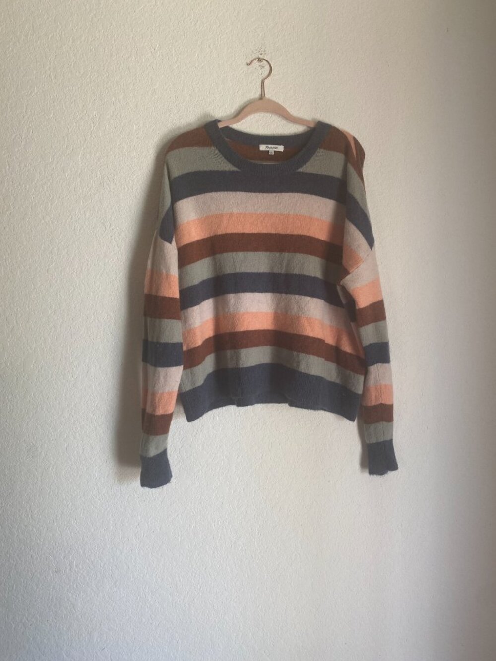 Madewell Mixed Striped Elmwood Pullover Sweater - Picture 2 of 4